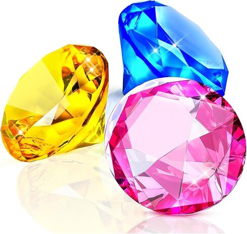 Marforever 25 pcs ألعاب حمام السباحة للأحجار الكريمة ، أحواض تجمع كبيرة ملونة ، Gems Pirate Treasure Diving Gems Diamond Pool Toys Toys Underwater Onderwater For Summer Swimming Gift Boys Girls Girl Game Game Award in Kuwait