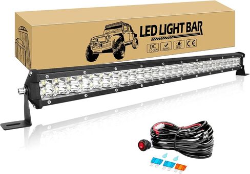 Willpower 24 Inch 180W LED Light Bar 12V 24V Slim Off Road Driving Lights IP67 Waterproof Spot Beam Work Fog Lamps for 4X4 Offroad Truck Car ATV SUV Vehicle Boat Lighting with Wire Harness in Saudi Arabia