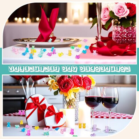 HAPTIME 310 Pcs Counting Bears, Mini Teddy Bears, Party Favors for Kids, Bulk Valentines Day Gifts for Kids Classroom, Valentines Day Table Decor, Valentines Day Gifts for Her/Him in Kuwait