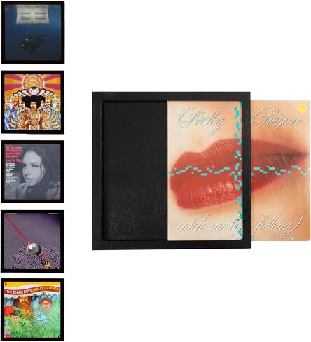 Ilyapa Removable Vinyl Record Display Frame - 6 Pack Wood Record Album Frame for Wall - Easily Slide your Album Artwork Sleeves In & Out - Natural in Saudi Arabia