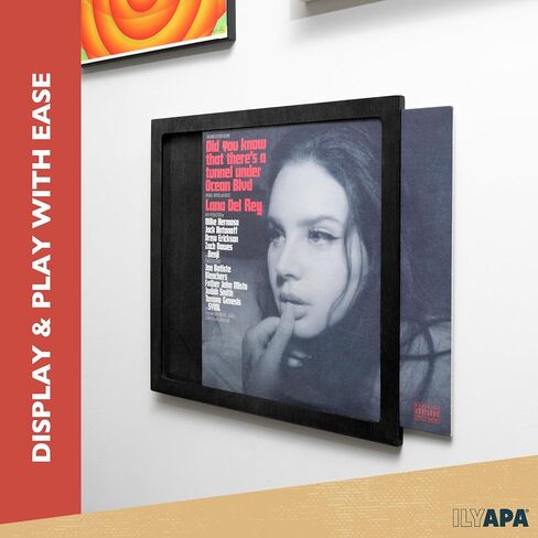 Ilyapa Removable Vinyl Record Display Frame - 6 Pack Wood Record Album Frame for Wall - Easily Slide your Album Artwork Sleeves In & Out - Natural in Saudi Arabia