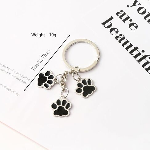Poyamuse لطيف PAW طباعة سلسلة مفاتيح - Dog مخلب سحر المفاتيح هدايا لعشاق الكلاب in Kuwait