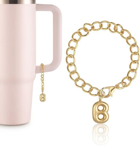 Letter Keychain Chains For Stanley Key Chain For Purse Bag Backpack Cup Alphabet Keychain Accessories in Kuwait