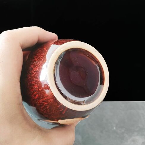 Small Lotus Urn for Human Ashes Adult Male or Female Ceramic Keepsake Urns for Men or Women Beautiful Cremation Urn,Red in Saudi Arabia