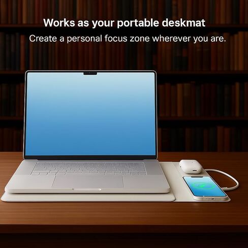 4-in-1 Laptop Sleeve/Case with Wireless Charging, PU Leather (15-16inch) in Saudi Arabia
