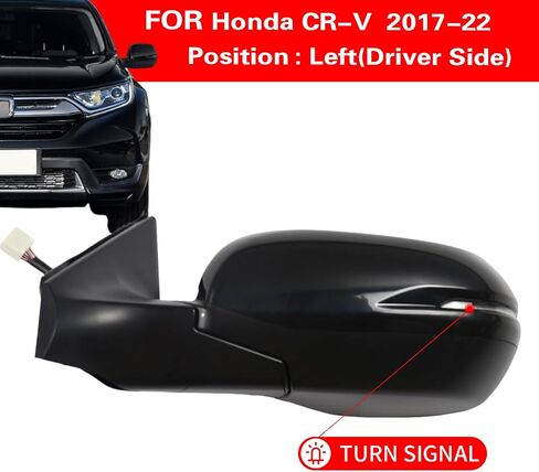 Marretoo for Honda CRV 2017-2022 Side Mirror Assembly Passenger Side for HONDA CR-V Accessories| WHITE 9pin POWER+SIGNAL+HEAT+BSM Replaces HO1321318(RH) in Saudi Arabia