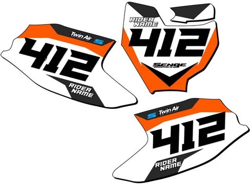 2020-2024 SX-E5 SG63 MX Number Plates Senge Graphics Kit متوافقة مع KTM in Saudi Arabia