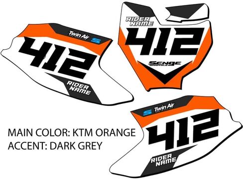 2020-2024 SX-E5 SG63 MX Number Plates Senge Graphics Kit متوافقة مع KTM in Saudi Arabia