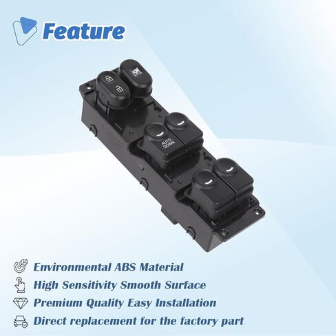 Power Master Window Switch Control Button Front Left Driver Side Compatible with 2011 2012 2013 2014 2015 2016 2017 Hyundai Accent, Replacement OEM 93570AP1R101, 93570-1R111, 1 Auto, 16 Pins in Saudi Arabia