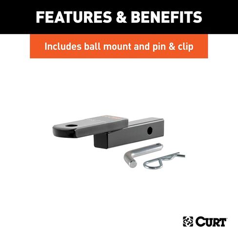 CURT 121083 Class 2 Trailer Hitch with Ball Mount, 1-1/4-Inch Receiver, Compatible with Select Toyota RAV4 in Saudi Arabia
