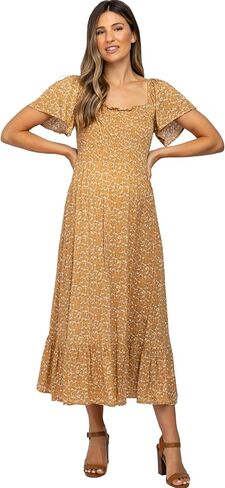 PinkBlush Floral Smocked Maternity Maxi Dress in Kuwait