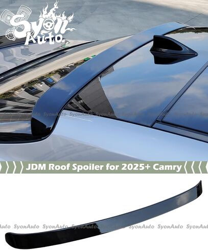 يناسب 2025+ تويوتا كامري لمعان الأسود jdm نمط خلفي سقف المفسد نافذة غطاء القصب in Kuwait