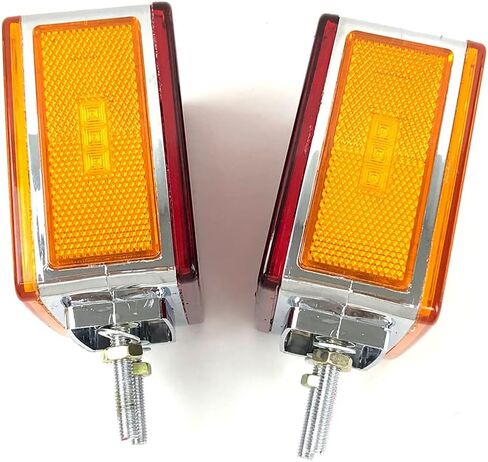 2Pack Truck Truck Trailer Fender Ferstal Signal Light Square Square Dual Face Amber/Red 51 LED Fender Dilelance Lights Mount for Tractor Semi-Dire-Drialer Van Trucks Kenworth Topkick in Saudi Arabia