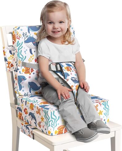 Booster Seat for Dining Table, Toddler Booster Seat for Dining Table with Safety Buckles, Anti-Scratch Easy Cleaning Kids Toddler Booster Seat for Table in Saudi Arabia