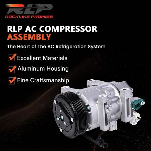 Air Conditioner AC Compressor with Clutch Compatible with Nissan Altima 2.5L 2013-2018, VCS141C Style, 6 Grooves,Replaces# 926003TA2A 926003TA2B 926003TA2C 926003TA2D 926003TA2E 926003TA3A CO 29074C in Saudi Arabia