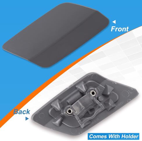 Front Bumper Headlight Washer Nozzle Cover Cap Fit for BMW E92 E93 328i 335I 335IS Coupe Convertible 2011 2012 2013 61677253393 61677253394 (White, Left Driver Side) in Saudi Arabia