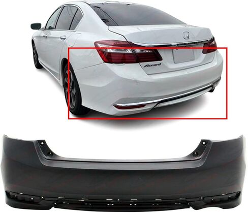 FitParts Compatible With Rear Bumper Cover 2016-2017 Honda Accord 2.4L EX-L EX LX SE Sport Touring Sedan 16-17. New, Primed and Ready for Paint. HO1100290 71501T2FA50ZZ in Saudi Arabia