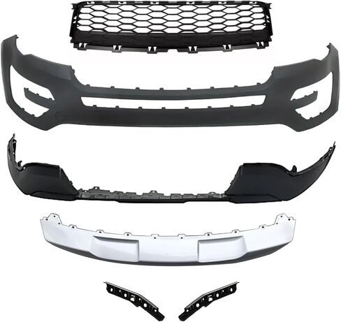 مجموعة غلاف المصد الأمامية المستكشف لعام 2016 2017 Ford Explorer Base ، XLT ، Limited ، Sport ، Platinum ، W/Lower Grille Grill و Skid Plate Comple in Kuwait