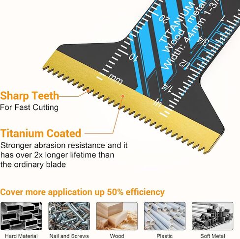 PECHAM 24PCS Universal Wood Metal Oscillating Multitool Quick Release Saw Blades Fit Porter Cable Black & Decker Rockwell Ridgid Ryobi Milwaukee Chicago Craftsman in Saudi Arabia
