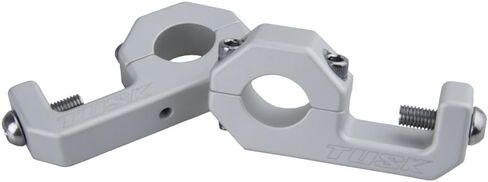 TUSK D-Flex Pro Aluminium leuminium-Silver 7/8 "أشرطة-مقابض الدراجات الترابية-حماية رافعة ومسار للرسوم-تشمل الأجهزة المتزايدة والدروع البلاستيكية القابلة للاستبدال in Kuwait