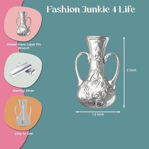 FashionJunkie4Life Sterling Silver Lapel Pins and Brooches for Women and Men in Saudi Arabia