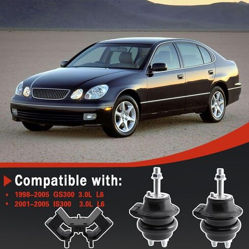 محرك المحرك ومجموعة MOUNT MOUNT متوافقة مع 1998-2005 GS300 3.0L L6 & 2001 2002 2003 2004 2005 IS300 3.0L L6 BUES in Kuwait