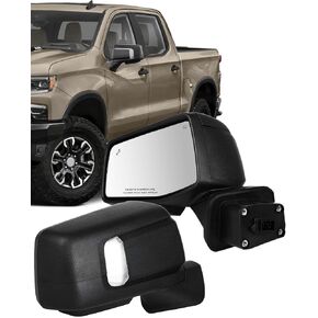 ECCPP Towing Mirrors Compatible With 1988-1998 For Chevrolet For C/K Pickup For Suburban With Left Right Side With Power Heated Turn Signal Light Clearance light Back up lamp Black Texture in Saudi Arabia