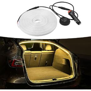 شريط ضوء LED Trunk لعام 2022-2025 Tesla Model Y Trunk Cargo Ambient Lighting for New Tesla Model Y 2025 Refresh (Juniper) Trunk Accessories Ambient Lights Sensor Auto On/Off Waterproof (Blue) in Kuwait