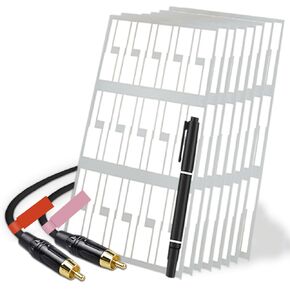 علامات ملصقات كابل الشحن، علامة أسلاك أسلاك الهوية الكهربائية، 8 ألوان 240 قطعة، للكتابة والطباعة، مقاومة للماء، للكمبيوتر والإيثرنت ومكبر الصوت وملصق إدارة أسلاك الهاتف in Kuwait