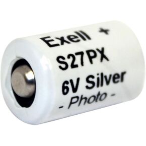 Exell S27PX 6V Silver Oxide Battery 4AG13, 4LR43, 4NR43, EPX27, HS3C, KX27, PX27, PX27A, RPX27A, S27PX, V27PX in Saudi Arabia