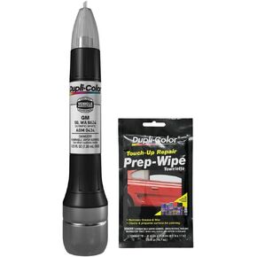Dupli-Color AGM0434 Olympic White Exact-Match Scratch Fix All-in-1 Touch-Up Paint for GM Vehicles (50, WA 8624) Bundle with Prep Wipe Towelette (2 Items) in Kuwait