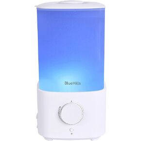 Bluehills Premium 2300 ml XL كبير الناشر للزيت العطري مجموعة كبيرة من المرطب لغرفة كبيرة منزل تغطية ضخمة 2 لتر الناشر الضخم مع ديكور LED أضواء مربعة مربعة الخشب الداكن - L003 in Kuwait