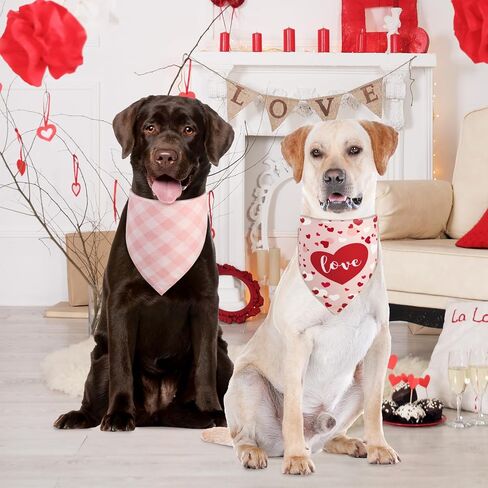 Spring Dog Bandana Xlarge 1pcs ، Blaid Dog Bandana الملون ، وشاح عيد الفصح للصبي والفتاة ، المثلث الصيفي المتين العكسي ل Puppy Pet in Kuwait