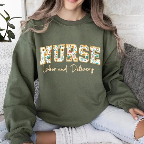 Personalized Nurse Sweatshirt, Custom Name & Specialty, Personalized Gift for Nurses & Healthcare Heroes in Saudi Arabia