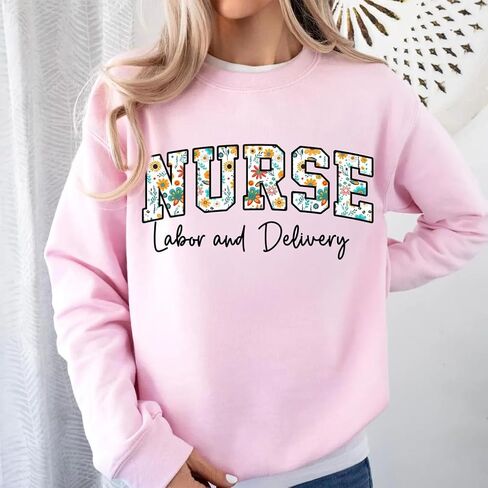 Personalized Nurse Sweatshirt, Custom Name & Specialty, Personalized Gift for Nurses & Healthcare Heroes in Saudi Arabia