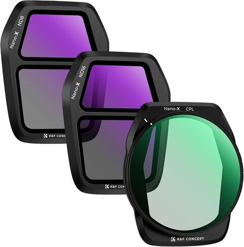 K&F Concept CPL Filter Compatible with DJI Air 3S, Drone Lens Polarizers Filters for Air 3s, Lightweight Multi-Coated Top Optical Glass Filter Drone Camera Lens Accessories in Saudi Arabia