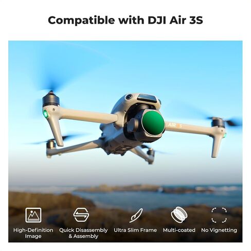 K&F Concept CPL Filter Compatible with DJI Air 3S, Drone Lens Polarizers Filters for Air 3s, Lightweight Multi-Coated Top Optical Glass Filter Drone Camera Lens Accessories in Saudi Arabia