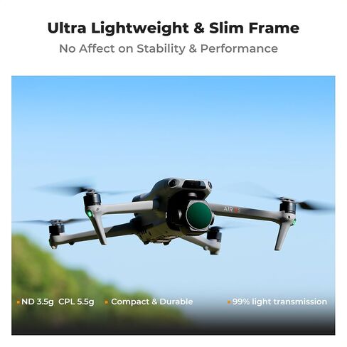 K&F Concept CPL Filter Compatible with DJI Air 3S, Drone Lens Polarizers Filters for Air 3s, Lightweight Multi-Coated Top Optical Glass Filter Drone Camera Lens Accessories in Saudi Arabia