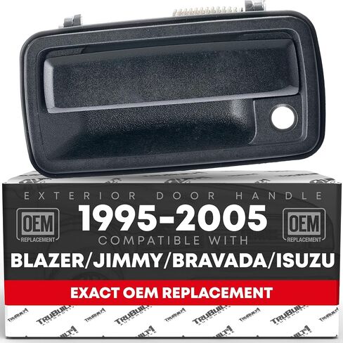 T1A Exterior Front Passenger Door Handle - Compatible with 1998-2004 Chevrolet Blazer, S10; GMC Jimmy, Sonoma, Envoy; Isuzu Hombre; Oldsmobile Bravada - Textured Black - OEM 15058576 in Saudi Arabia