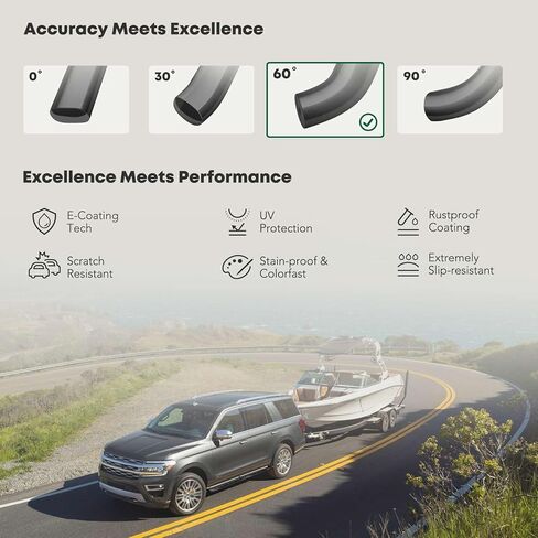 YHTAUTO 4.25 بوصة ألواح تشغيل FIT FORD BRONCO 2021 2022 2023 2024 2-DOOR SUV ، OVAL BENT LEVES STEPS CORBON in Saudi Arabia