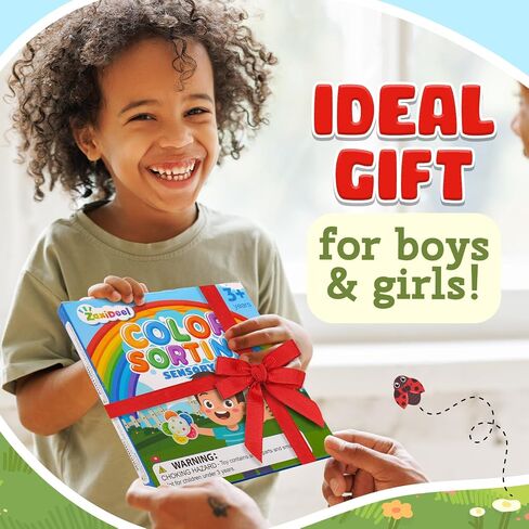 Sensory Toys Color Sorting Toys: Quiet Fidgets for Classroom Montessori Toys for Toddlers, Fine Motor Skill Games Preschool Learning Activities Calm Dwon Travel Toys for Boys Girls Gifts Ages 1-3 3-5 in Saudi Arabia