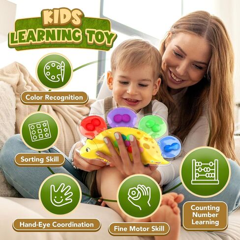 Sensory Toys Color Sorting Toys: Quiet Fidgets for Classroom Montessori Toys for Toddlers, Fine Motor Skill Games Preschool Learning Activities Calm Dwon Travel Toys for Boys Girls Gifts Ages 1-3 3-5 in Saudi Arabia