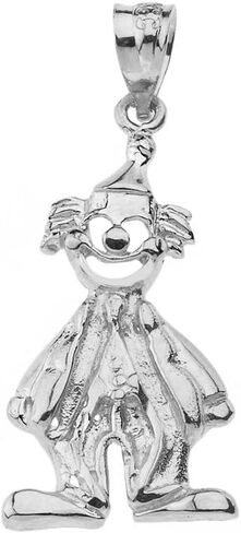 Claddagh Gold High Polish 925 Sterling Silver Auguste Clown Charm Pendant in Saudi Arabia