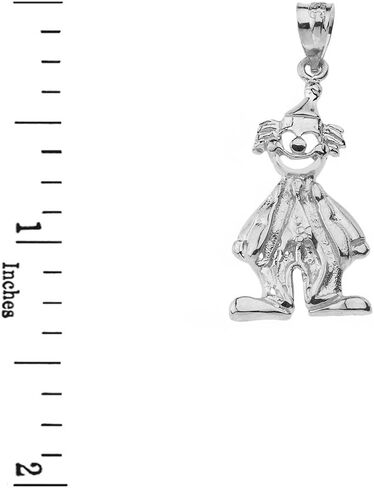 Claddagh Gold High Polish 925 Sterling Silver Auguste Clown Charm Pendant in Saudi Arabia