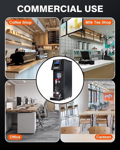 WantJoin Commercial Hot Water Dispenser Water Boiler Step-Heating Electric Countertop Water Dispenser Automatic Temperature Control 32°F-212°F, for Boba Tea Coffee Shop Office 1800W 20L(5.2GAL)/H in Saudi Arabia