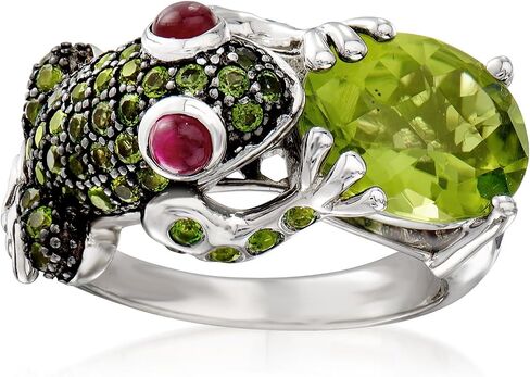 Ross-Simons 4.60 ct. t.w. Multi-Gemstone Frog Ring in Sterling Silver in Saudi Arabia