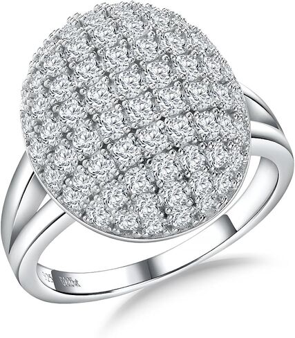 Moissanite Engagement Ring, Heart Solitaire Ring, Sterling Silver Radiant Cut Created Diamond Promise Ring in Heart/Pear/Princess/Round Shape, Size 6-10 in Kuwait