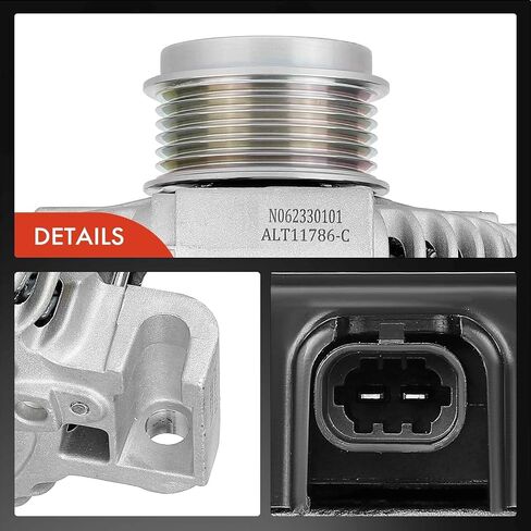 A-premium convalium متوافق مع Cadillac CTS 2014-2015 ، ATS 2013-2015 ، 3.6L ، aspulated بشكل طبيعي ، 12V 150A 6-GROOVE CLUCT BING CW ، استبدل# 1042101951 in Saudi Arabia