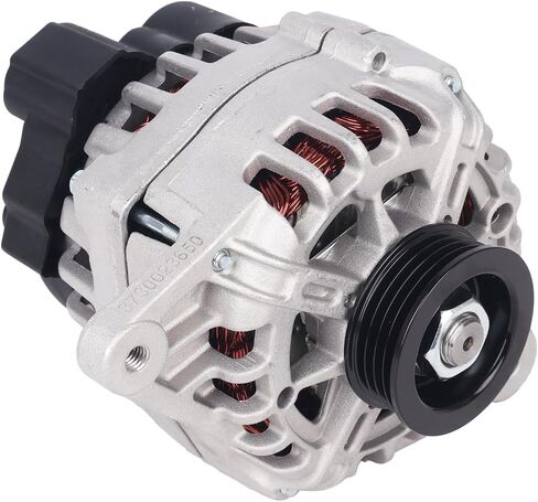 POROD ANDLINATOR 12V 90A FIT for 2007-2012 HYUNDAI ELANTRA ، 2010-2011 KIA Soul ، 2007-2009 KIA Spectra ، KIA Spectra5 ، CW 4-Grove Pulley 2.0L L4 استبدال#3730023650 in Saudi Arabia
