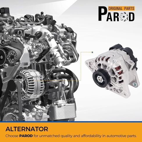 POROD ANDLINATOR 12V 90A FIT for 2007-2012 HYUNDAI ELANTRA ، 2010-2011 KIA Soul ، 2007-2009 KIA Spectra ، KIA Spectra5 ، CW 4-Grove Pulley 2.0L L4 استبدال#3730023650 in Saudi Arabia